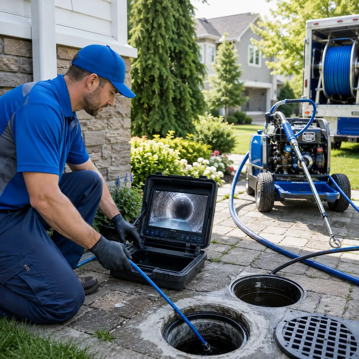 Outdoor drain cleaning professionals serving Hamburg, NY