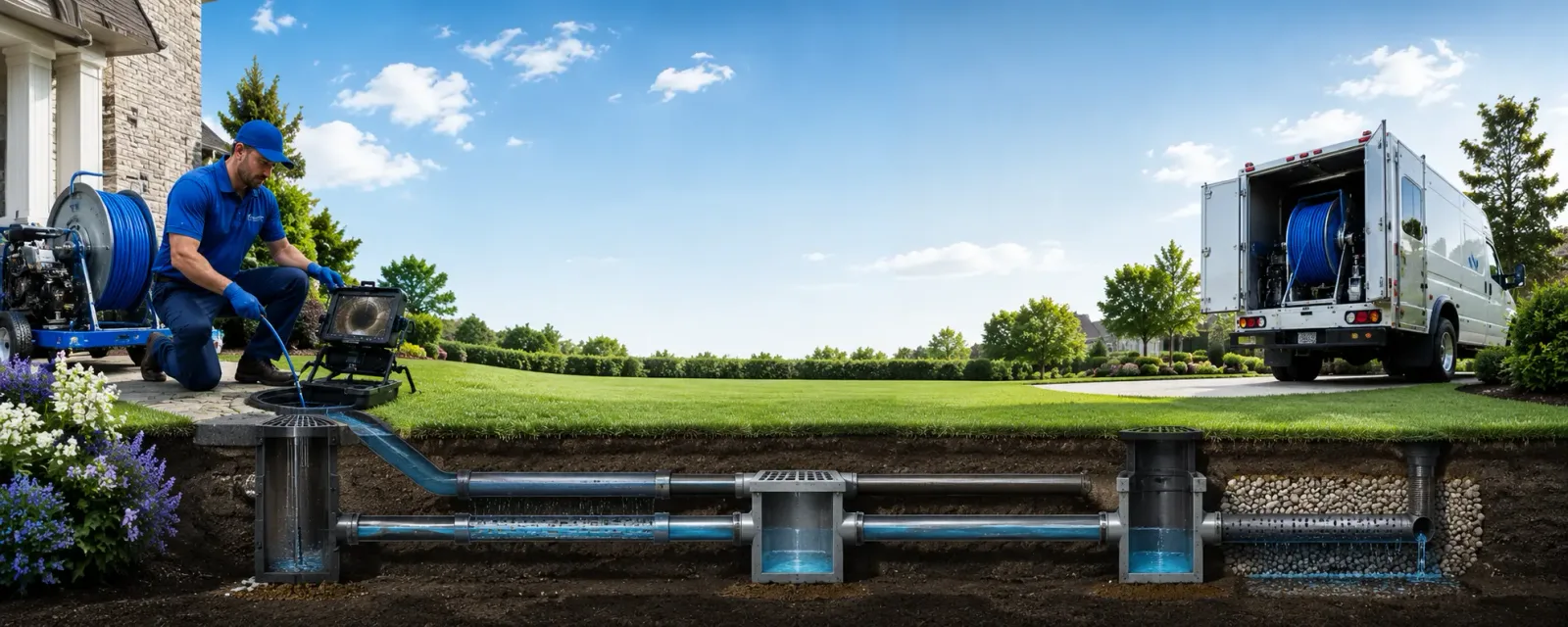 Outdoor drain cleaning information for Hamburg, NY